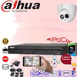 Dahua CCTV KIT Camera System 4MP 4K IP67 40M IR UHD DVR POC Hikvision quality