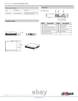 Dahua XVR 5104HS-4KL-X 4 Channel DVR CCTV Recorder 4 in 1 HDCVI/AHD/TVI/CVBS/IP