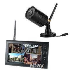 Digital 4 Wireless CCTV Camera & 7'' LCD Monitor DVR Record Home Security cici