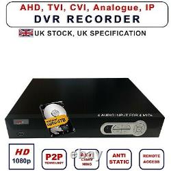 Dvr Recorder Cctv 1080p 8-channel 8 Audio Hybrid Ahd CVI Ip Hdtvi Bnc Output