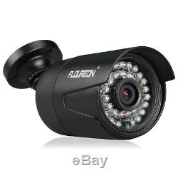 FLOUREON 1080N 8CH DVR 4x3000TVL CCTV Camera Outdoor Home Security System Record