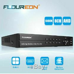 FLOUREON Smart CCTV DVR 8 Channel AHD 1080N Video Recorder P2P HDMI VGA BNC