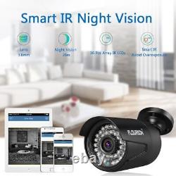 Flouren 1080P HD CCTV Camera Security System Kit 3000TVL 8CH DVR Surveillance UK