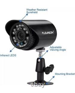 Flouren 1080P HD CCTV Camera Security System Kit 4CH DVR Home Outdoor IR