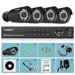 Flouren 1080P HD CCTV Camera Security System Kit 8CH 3000TVL DVR Surveillance UK