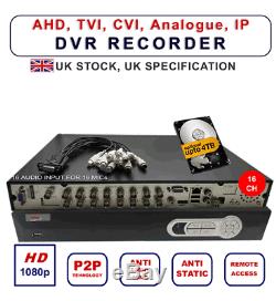 Full HD 16CH DVR Record 1080P Email Alert P2P Remote View Home Security System