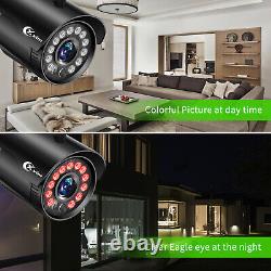 HD 1080P CCTV Security Camera System Kit 8CH CCTV DVR Recorder IR +1TB HDD UK
