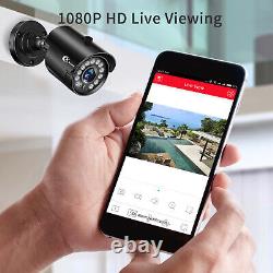 HD 1080P CCTV Security Camera System Kit 8CH Wired CCTV DVR Recorder IR Function