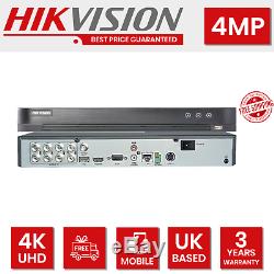 HIKVISION 8CH DVR 4MP FULL 8x CHANNEL CCTV SYSTEM SECURITY RECORDER TURBO 4K UHD