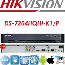 HIKVISION CCTV 4MP DVR 4CH 8CH 16CH Home DVR Recorder Security Camera System UK
