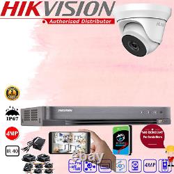 HIKVISION CCTV DVR 4MP 4CH Outdoor Home Surveillance Security Camera System
