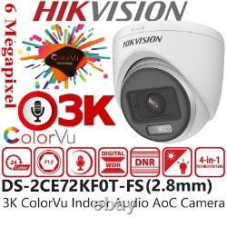 HIKVISION CCTV SYSTEM 5MP AUDIO MIC CAMERA ColorVU Home SECURITY KIT Mobile DIY