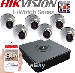 HIKVISION HD CCTV SYSTEM 1080P 8ch CAMERA KIT WHITE GREY DOME SECURITY RECORDER