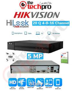 HIKVISION HILOOK 5MP DVR 20Q 4/8/16 CHANNEL 4K CCTV Security System HD Recorder