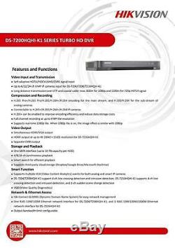 HIKVISION Turbo HD DVR 4/8/16CH 1080P 4MP HDMI VGA CCTV Video Recorder UTP BNC