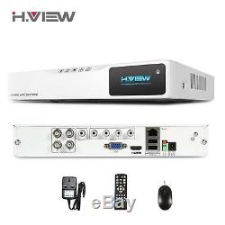 H. View 4CH Hybrid DVR CCTV DVR Recorder 4 Channel H. 264 & KKMOON CAMERA KIT x 4