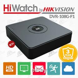 HiWatch HiLook Hikvision 8CH Channel 1080p DVR CCTV Video Recorder HDMI Security