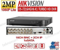 Hikvision 2MP 16CH DVR DS-7216HGHI-K1 Plus 2CH IP Record 1080p (No HDD)
