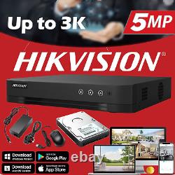 Hikvision 3K DVR 5mp Turbo HD iDS-720HQHI 4-8-16 Channel CCTV Security System UK