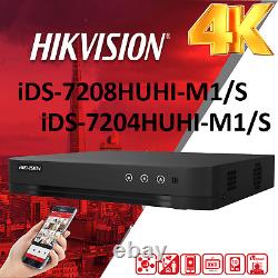 Hikvision 8MP DVR 4K Turbo iDS-720HUHI 4-8-16 Channel CCTV Security Recorder HDD