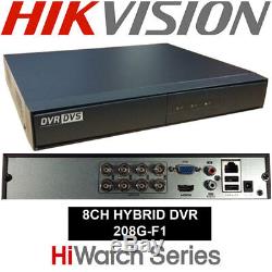 Hikvision 8 Channel Hybrid Hdtvi Ahd Cvbs Dvr Recorder 8ch Cctv Home Office Tvi