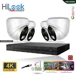 Hikvision 8mp Colorvu Cctv System 4k Dvr 4-ch Nightvision Security 4x Camera Kit