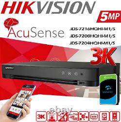 Hikvision CCTV Camera System 5MP 4CH DVR +1TB HDD Outdoor ColorVu Audio Security