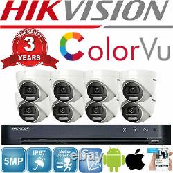 Hikvision Cctv System 4k 8mp Dvr, 5mp Ds-2ce72hft-f Colorvu Night Vision Bundle