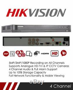 Hikvision DS-7204HUHI-K1/P 5MP 4 Channel TVI POC DVR & NVR Tribrid CCTV Recorder