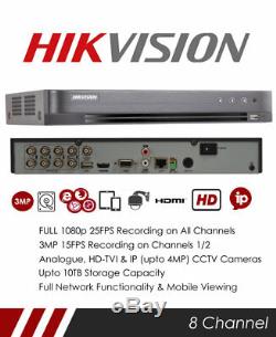 Hikvision DS-7208HQHI-K1 8 Channel TVI, DVR & NVR Tribrid CCTV Recorder