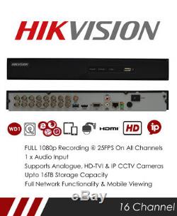 Hikvision DS-7216HQHI-K2 16 Channel TVI, DVR & NVR Tribrid CCTV Recorder