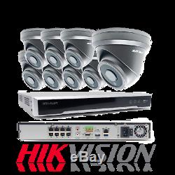 Hikvision DS-7608NI-K2/8P CCTV NVR + SVR-Tech 5MP Turret POE IP Camera Kit