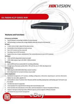 Hikvision DS-7608NI-K2/8P CCTV NVR recorder 4K HD 8 CH Channel POE Genuine UK