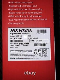 Hikvision DVR Recorder iDS-7208HUHI-M2/P, PoC 8x CH, Genuine Uk Spec 8MP