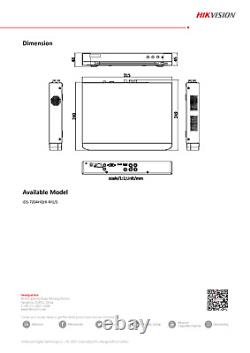 Hikvision DVR Turbo 5MP HD iDS-720HQHI 4-8-16 Channel CCTV Security System HDTVI