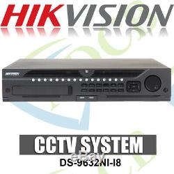 Hikvision Ds-9632ni-i8 Network Video Recorder 2u Black 10tb 32ch 12mp 4k Hd Cctv