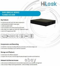 Hikvision HiLook Turbo HD 1080p 5mp H. 265 4-Channel CCTV Digital Video Recorder