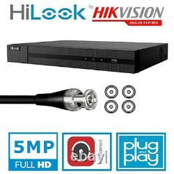 Hikvision HiLook Turbo HD 1080p 5mp H. 265 4-Channel CCTV Digital Video Recorder