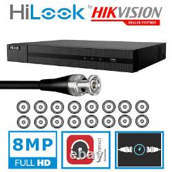 Hikvision Hilook 5mp 4-8-16 Channel Cctv Dvr 4k Full Hd Recorder Ahd Hdmi Uk