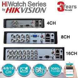 Hikvision Hiwatch Dvr 4ch 8ch 16ch Hd Cctv Camera Recorder Ahd Tvi Turbo Hdmi Uk