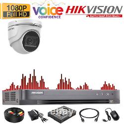 Hikvision Home Security Camera System Kit 1080P Outdoor Full HD DVR With Mic UK