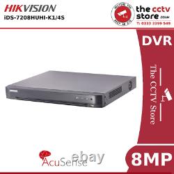 Hikvision IDS-7208HUHI-K1/4S AcuSense Turbo 8ch 4K 8MP DVR CCTV Recorder with AOC