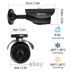 Home Security CCTV Camera System Kit HD 1080P 4CH 8CH DVR Outdoor Night Vision