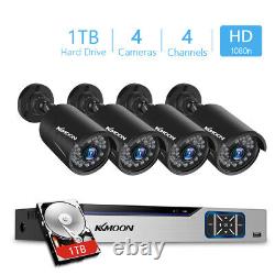 KKmoon 4CH 1080P AHD DVR Video Recorder 41080P 2MP CCTV Camera 1TB HDD Kit M2W3
