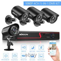 KKmoon 4CH 1080P DVR Video Recorder 4pcs 2MP Waterproof CCTV Security Camera Kit