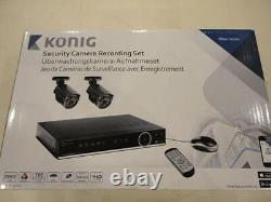 Konig 700 TVL Full HD 1080P CCTV Camera Recording Kit With 2 Cameras 500GB DVR