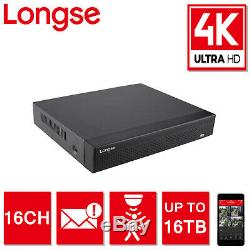 Longse 8MP 4K UHD 16CH DVR XVR CCTV Recorder up to 16TB HDMI 4 in 1 AHD TVI CVI