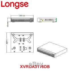 Longse 8MP 4K UHD 16CH DVR XVR CCTV Recorder up to 16TB HDMI 4 in 1 AHD TVI CVI