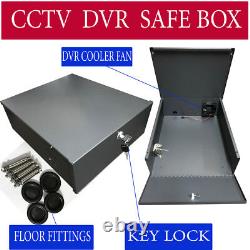 Metal LOCKABLE RECORDER LOCK BOX SAFETY BOX CCTV DVR Security Box with Fan