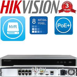 NEW HIKVISION CCTV NVR IP POE System 4/8/16CH Way 4K 8MP Video Recorder Security